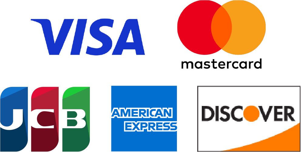 クレジットカードアイコン VISA mastercard JCB AMEX DISCOVER