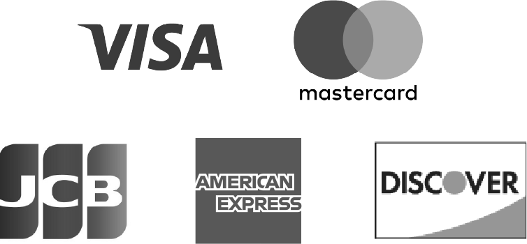 カードブランドロゴ VISA mastercard JCB アメリカンエクスプレス DISCOVER